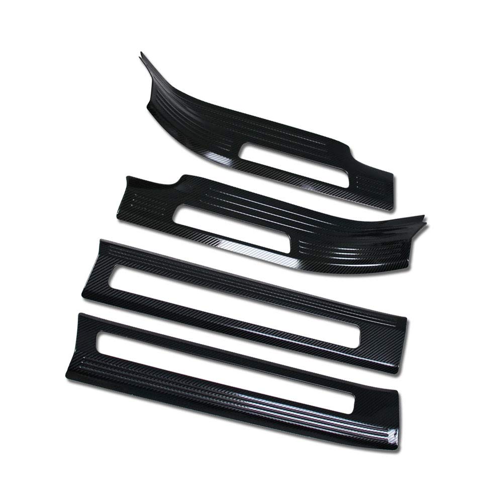 Volvo XC90 Interior Door Sill Protectors 2016-2025 - Carbon Fiber Style Scuff Plates for Car Door Protection & Stylish Upgrade