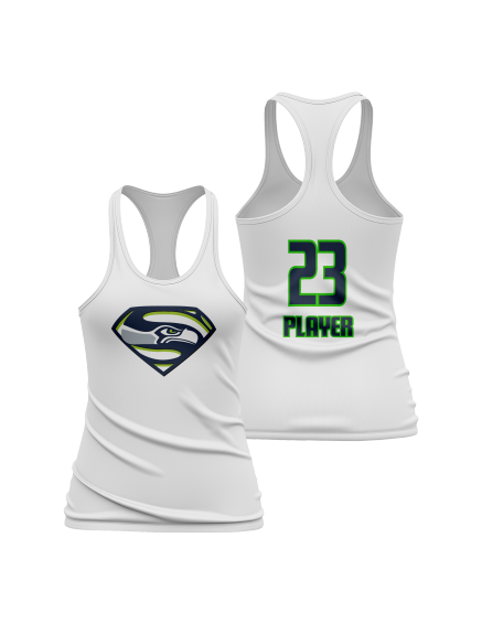 Seattle Seahawks Sublimated Dye Women's Racerback Tank Top - Comfortable Sports Apparel for Gym, Running & Casual Wear