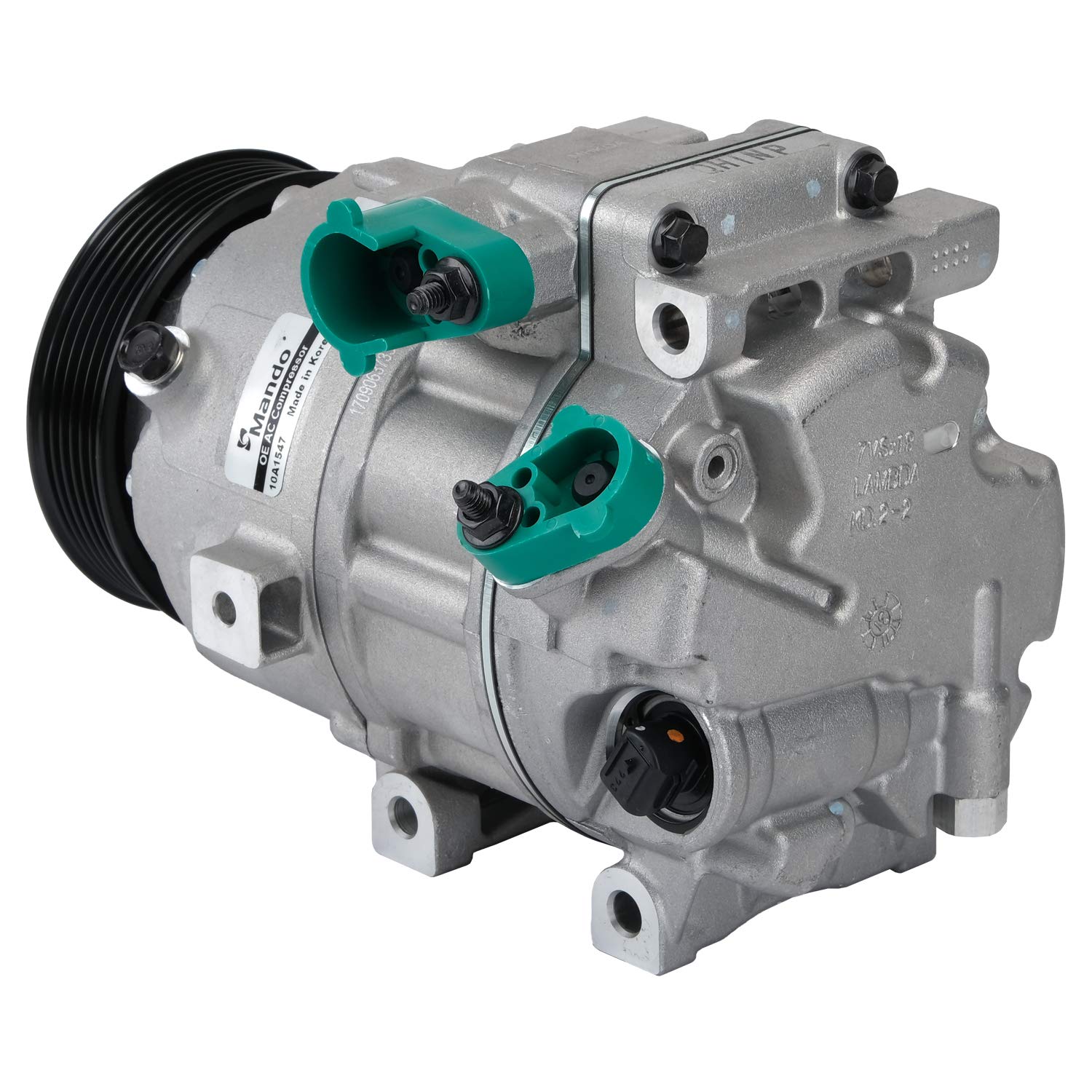 Original Equipment Mando 10A1547 AC Compressor with Clutch - Pre-Filled Oil | Compatible with Select Car Models | Perfect for AC System Repair & Maintenance