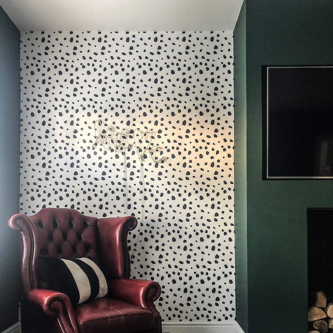 Dalmatian Spots Pattern Stencil - Reusable Mylar Stencil for Walls, Floors, Fabrics & Furniture - Perfect for DIY Home Decor, Kids Rooms, and Pet-Themed Projects