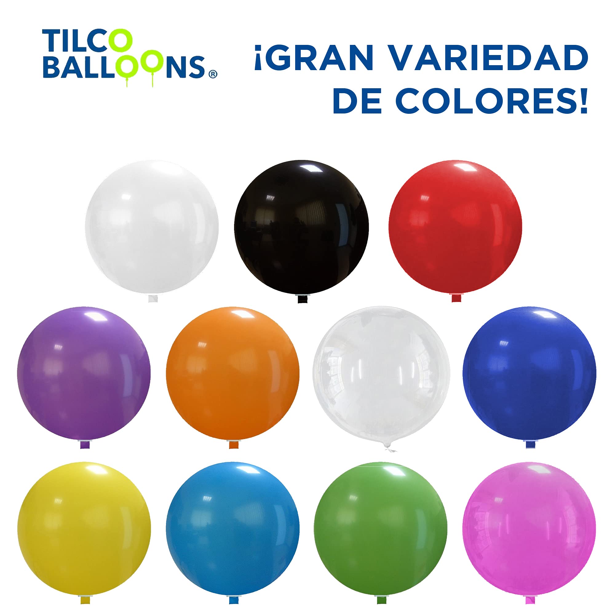 72 Inch Giant Jumbo Balloons for Party Decorations - Inflatable with Air, Helium or Water - Perfect for Birthday, Wedding, Baby Shower & Graduation Events