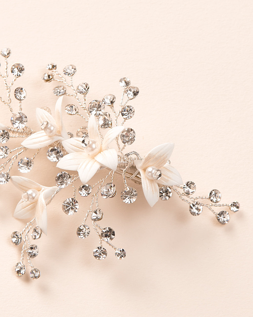 Maya Floral Hair Clip - Elegant Flower Hair Accessory for Women & Girls - Perfect for Weddings, Parties & Everyday Styling