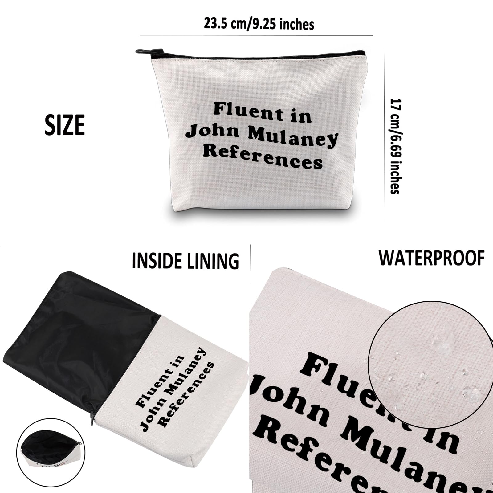 G2TUP John M Inspired Makeup Bag - Fluent in John M Stand-Up Comedy Fans Cosmetic Pouch - Perfect Gift for Comedy Lovers & SNL Enthusiasts - Great for Travel, Daily Use & Comedy Show Merch Collection