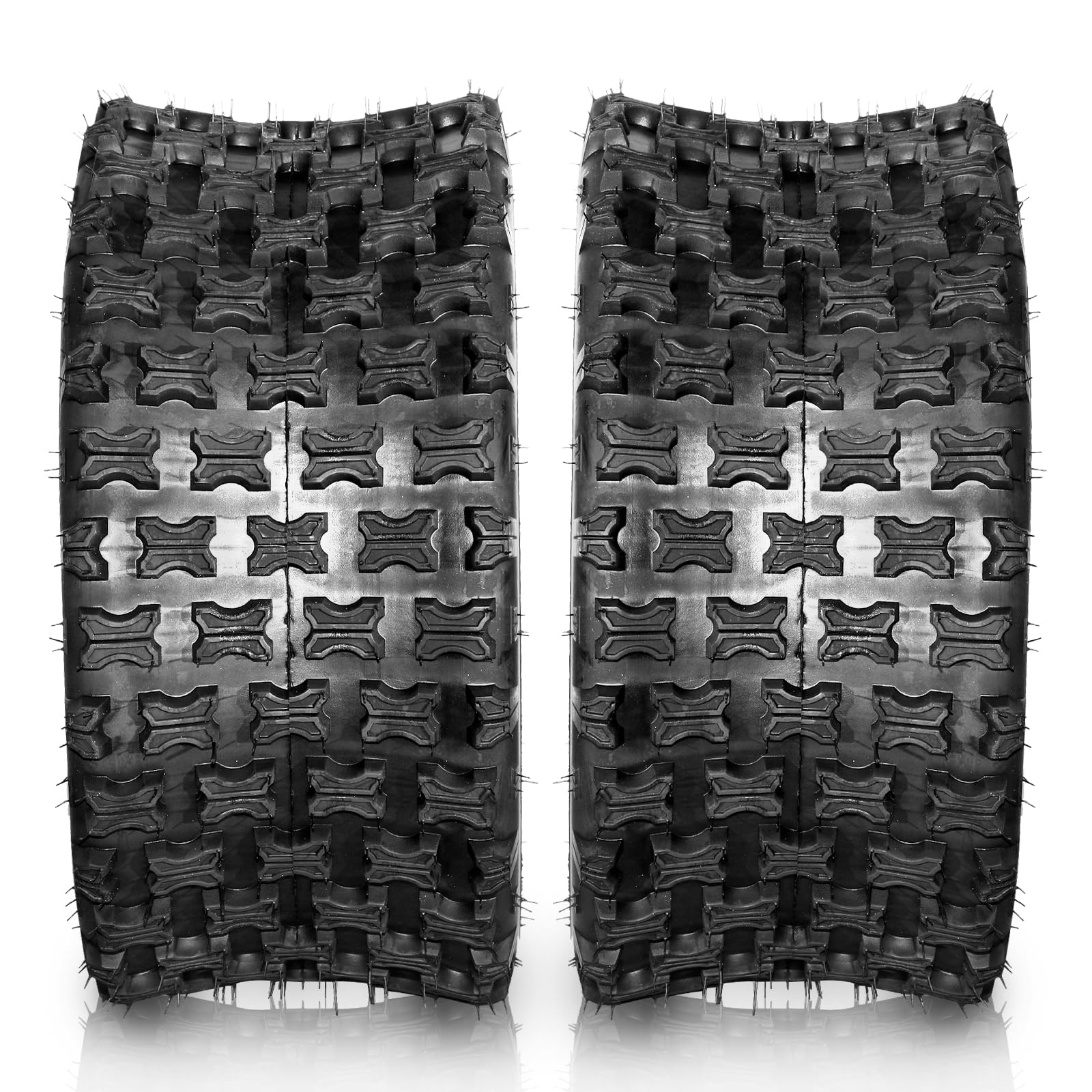 22x10-9 ATV Tires - Heavy Duty 6PR Tubeless All Terrain Tires for ATV/UTV Sports (Set of 2) - Perfect for Off-Road, Mud, Sand & Trail Riding Adventures