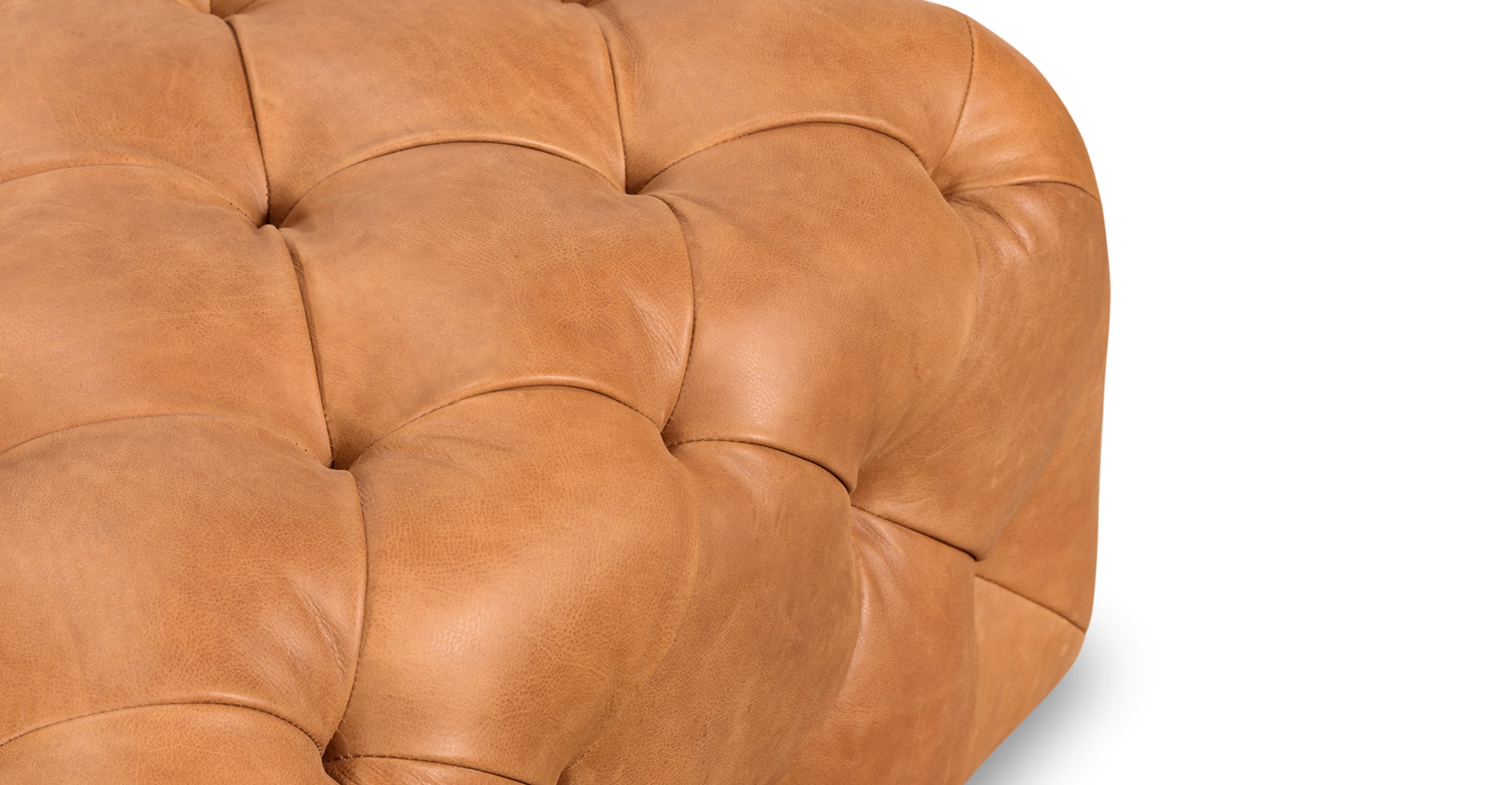 Premium Turin Leather Ottoman - Versatile Footrest, Storage Bench & Extra Seating - Perfect for Living Room, Bedroom & Home Office