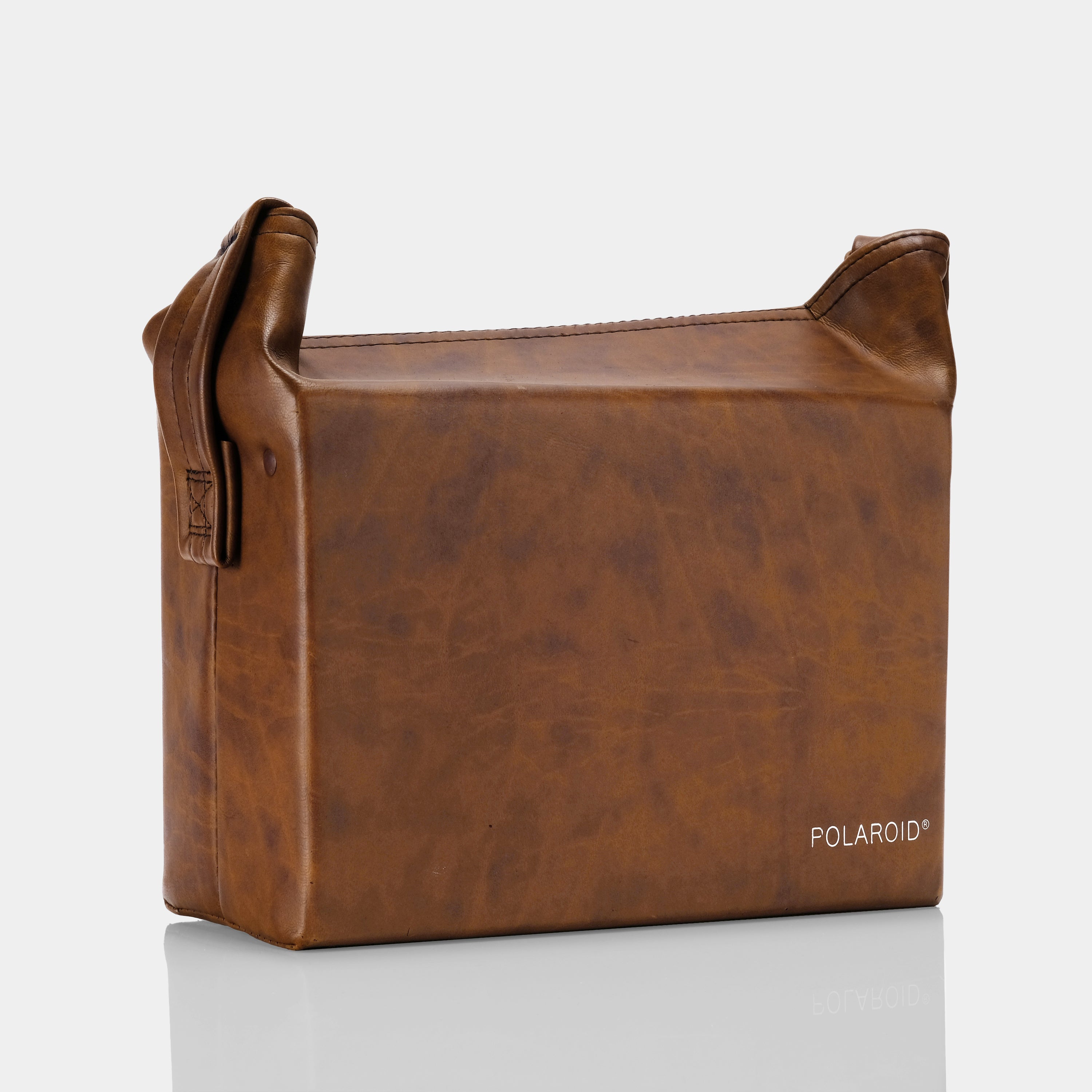 Brown Vintage Polaroid Instant Camera Case - Durable Vinyl Protective Cover for Instant Photos - Perfect for Travel, Parties & Everyday Use