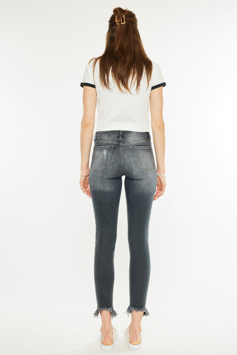 Lourdes High Rise Ankle Skinny Jeans for Women - Stretchy Denim Pants, Slim Fit, Comfortable Everyday Wear - Perfect for Casual Outfits, Work and Date Nights