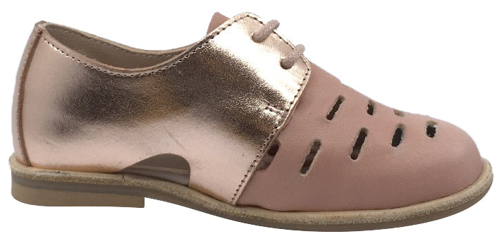 **Manuela de Juan Girls' Airlia Makeup & Copper Oxford Shoes – Perfect for School, Parties, and Everyday Wear**