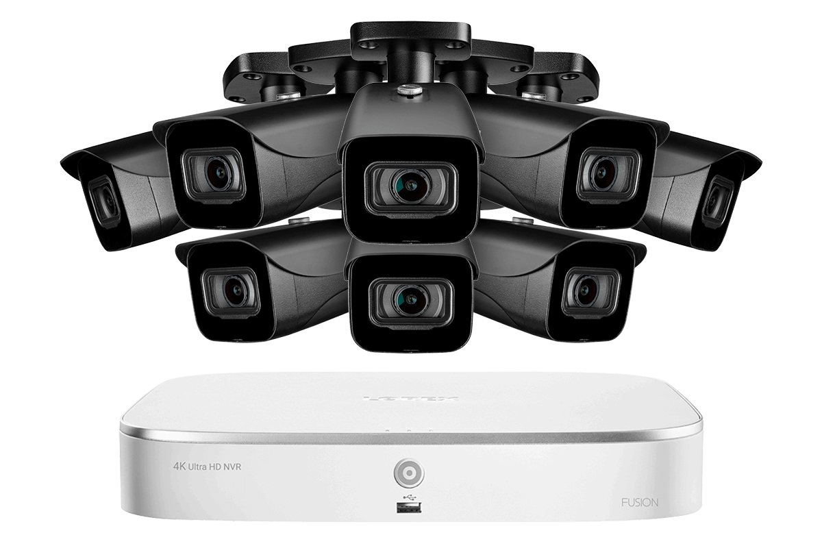 8 Channel 4K (8MP) Fusion NVR Security System with IP Cameras - Home & Business Surveillance Solution for 24/7 Monitoring