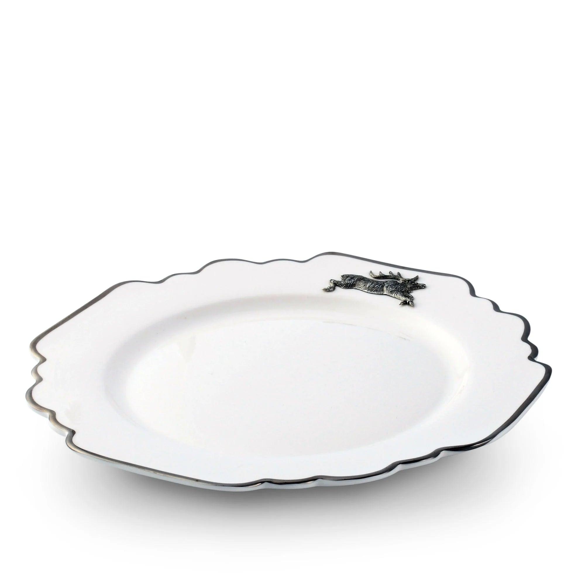 Premium Leaping Elk Bone China Dinnerware Set - Elegant Porcelain Plates, Bowls & Cups - Perfect for Fine Dining, Weddings & Special Occasions