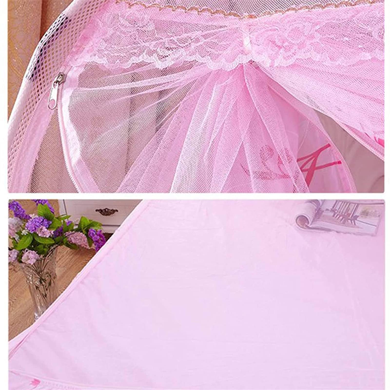 CHLDDHC Pop Up Mosquito Net Tent - Foldable Bed Canopy with Full Bottom for Kids & Adults - Perfect for Bedroom Decor, Camping, Travel & Outdoor Protection