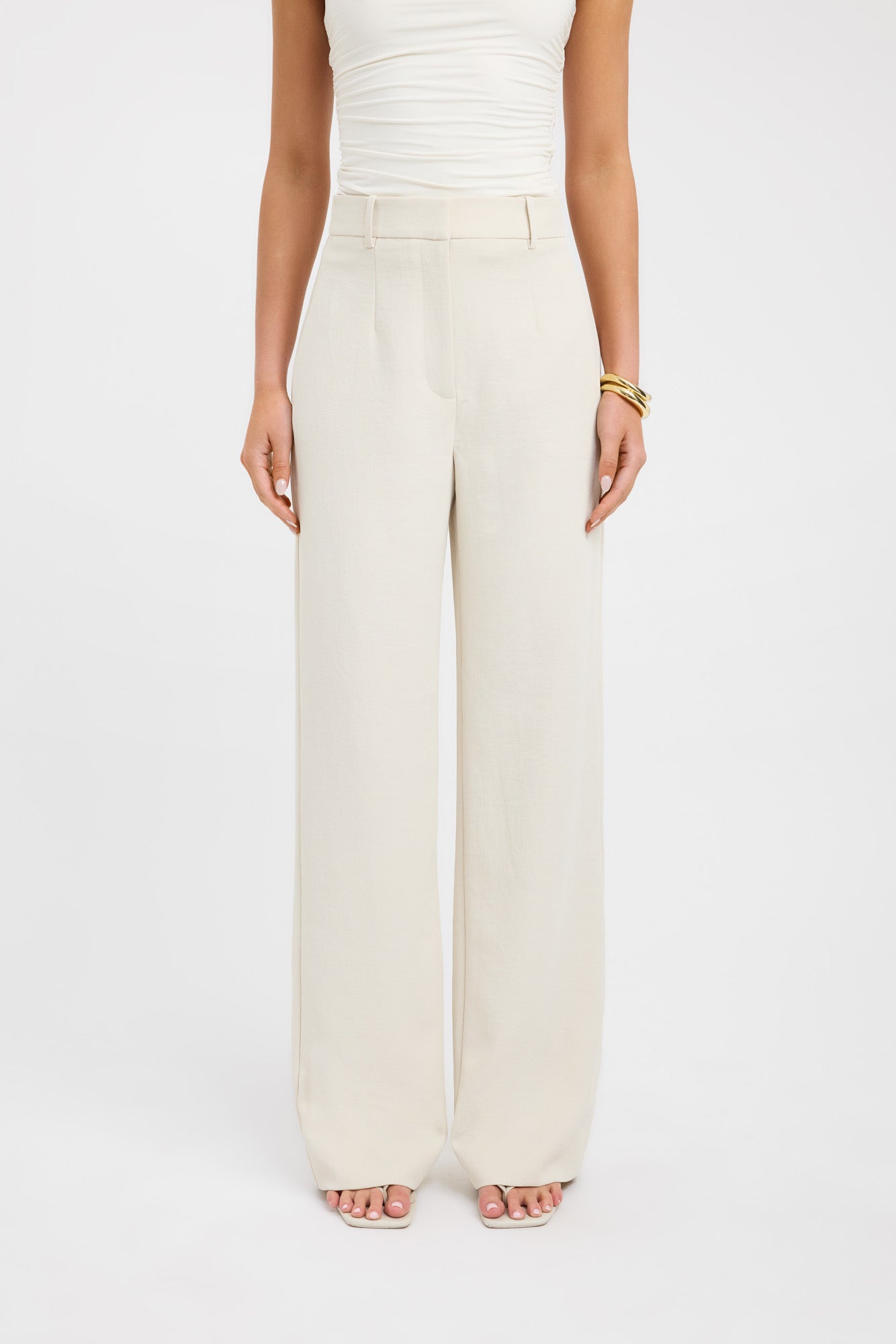 Ariel Straight Leg Pants for Women - High Waist Comfortable Office Trousers - Perfect for Business Casual & Workwear Outfits