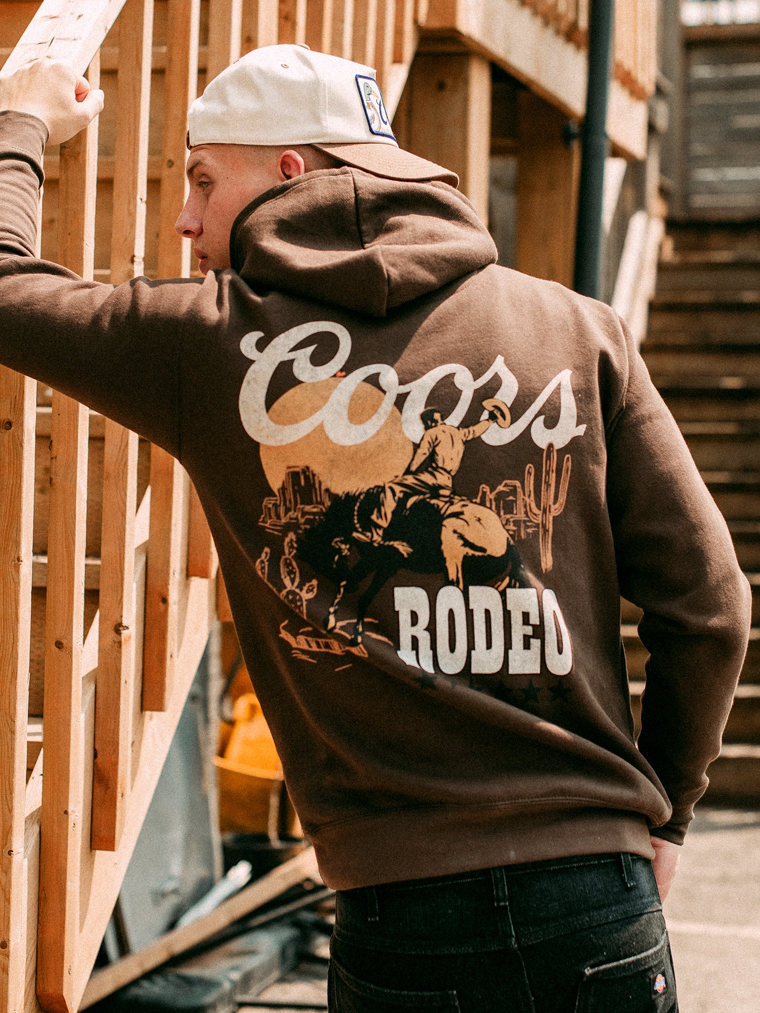 Coors Rodeo Pullover Hoodie - Brown Men's Fleece Sweatshirt for Outdoor Activities & Casual Wear