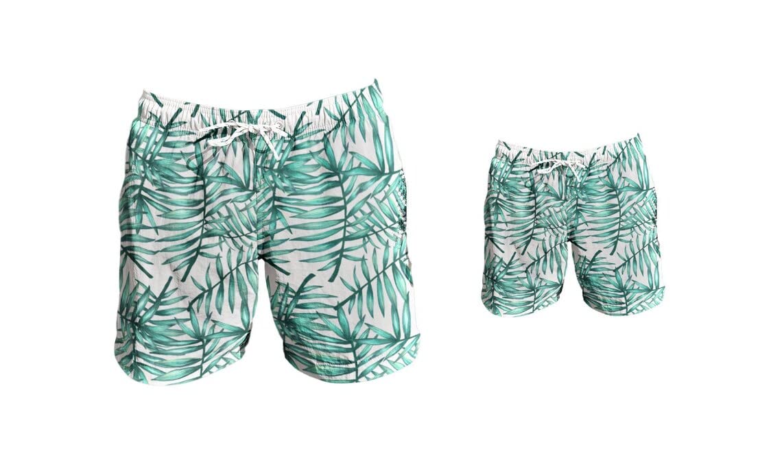Father & Son Matching Swim Trunks - Quick Dry Swim Shorts for Men & Boys - Perfect for Beach, Pool, and Family Vacation Outfits