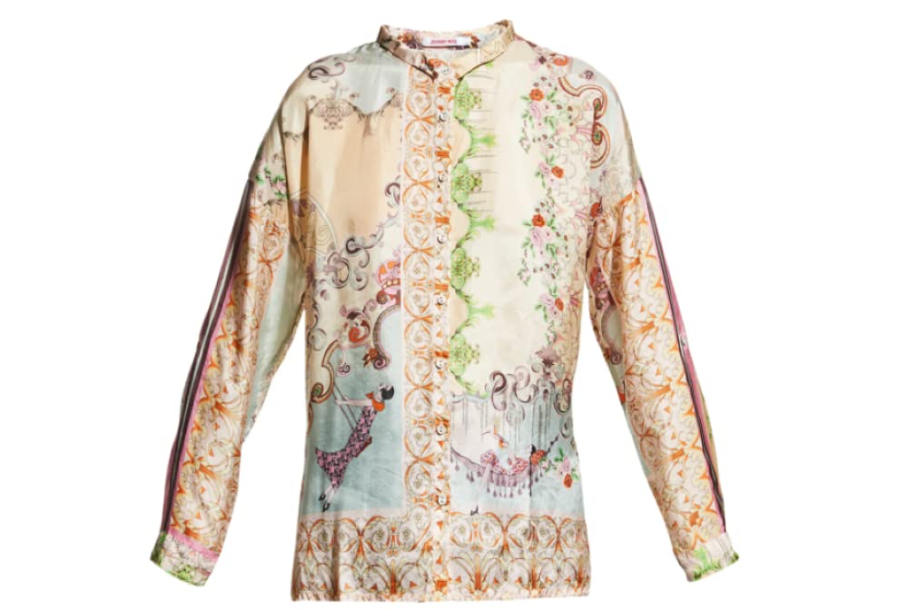 Johnny Was Women's Seline Printed Silk Button Down Blouse - Elegant Floral Top for Work, Date Night & Special Occasions