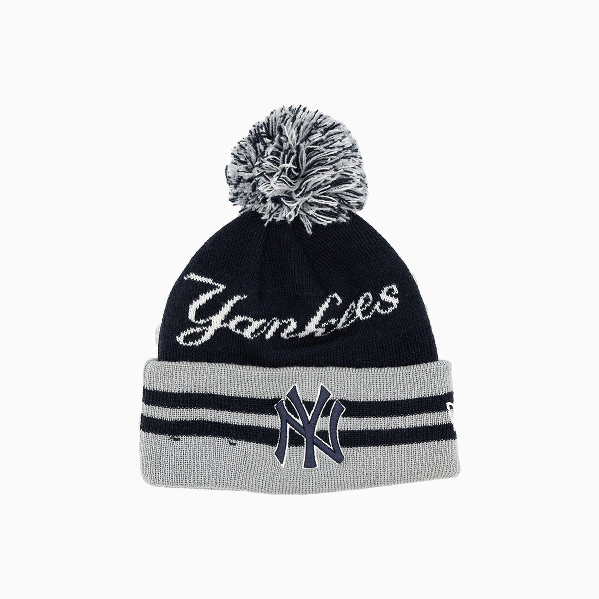 New York Yankees MLB Kids Pom Knit Beanie Hat - Warm Winter Cap for Boys & Girls - Perfect for Baseball Games & Outdoor Activities