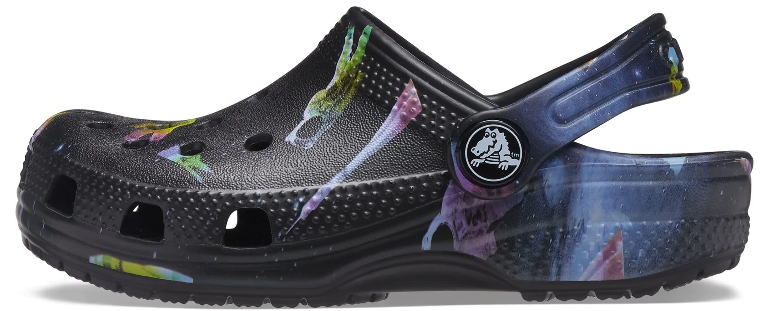 Crocs Kids' Classic Graphic Clog - Comfortable Lightweight Slip-On Water Shoes for Boys & Girls - Perfect for Beach, Pool, School & Playtime