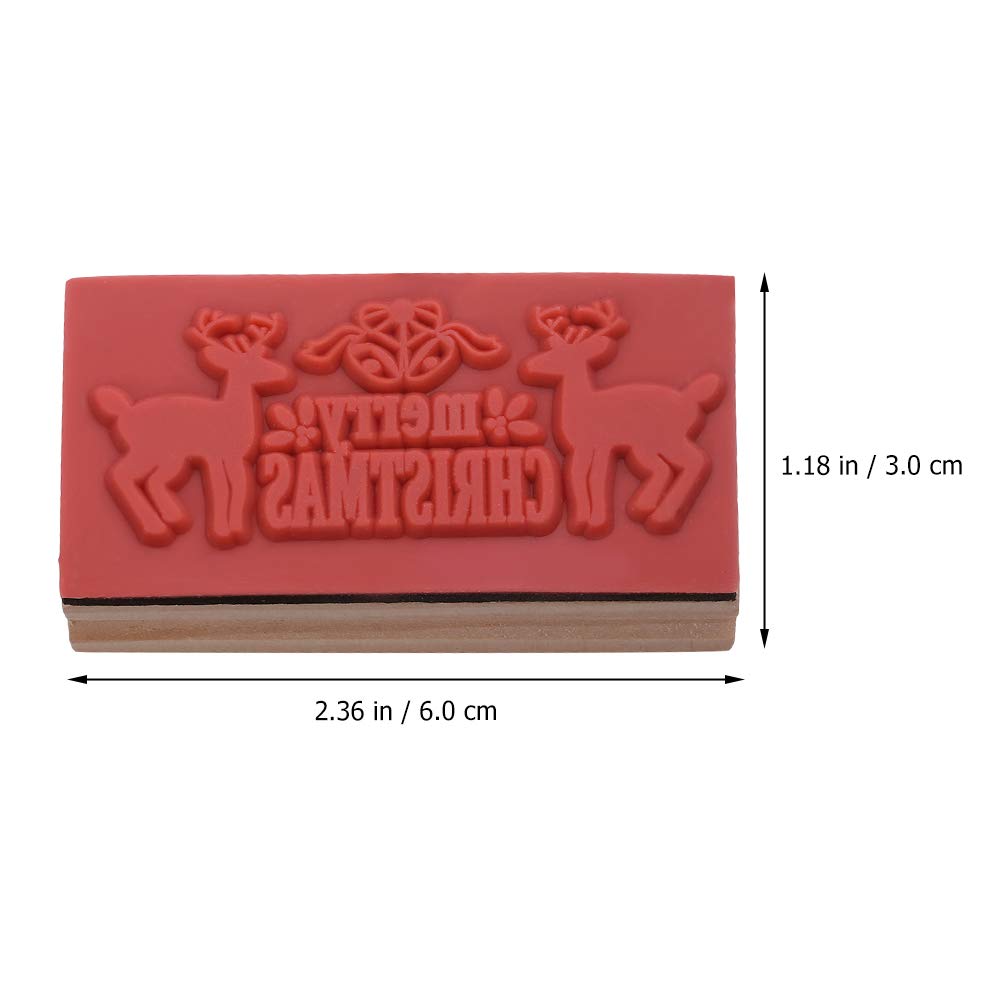 Creative Deer Wooden Stamp - Christmas Party Supplies for DIY & Gifts
