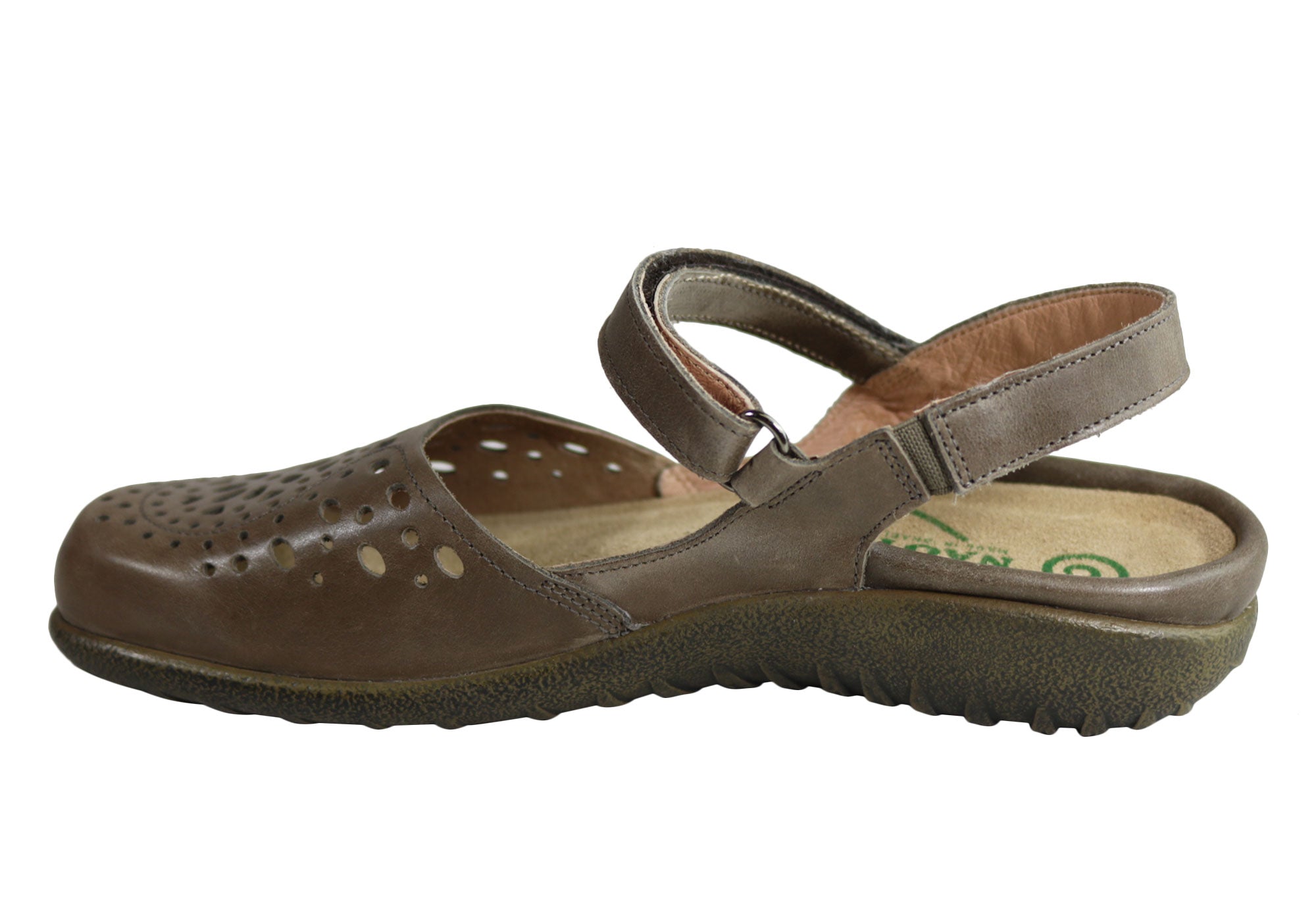 Naot Arataki Women's Orthopedic Leather Flat Sandals - Comfortable Closed-Toe Shoes for Plantar Fasciitis & Arch Support - Perfect for Work, Travel & Everyday Wear