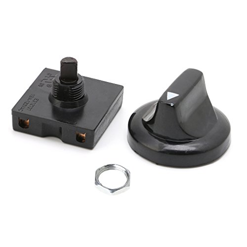 4-Position 3-Speed Rotary Fan Switch with Knob - 13AMP 120V-250V Governor Control for Oven, Heaters, Juicers & Home Appliances - Perfect for Kitchen, Workshop & DIY Projects