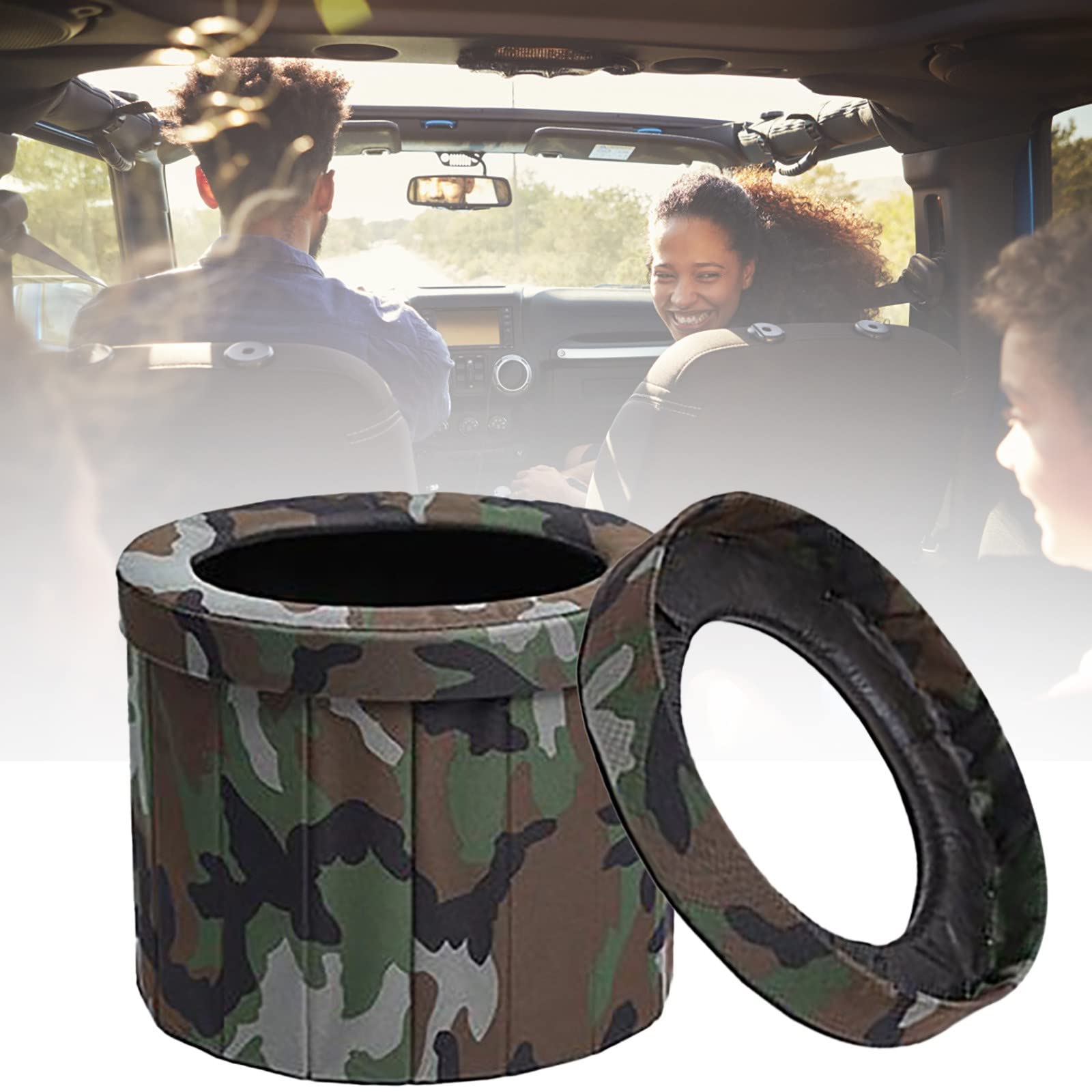 Xipoxipdo Portable Folding Toilet for Camping, Hiking & Travel - Lightweight Outdoor Toilet with Compact Design - Ideal for RV, Backpacking & Emergency Use (Multicolor, One Size)