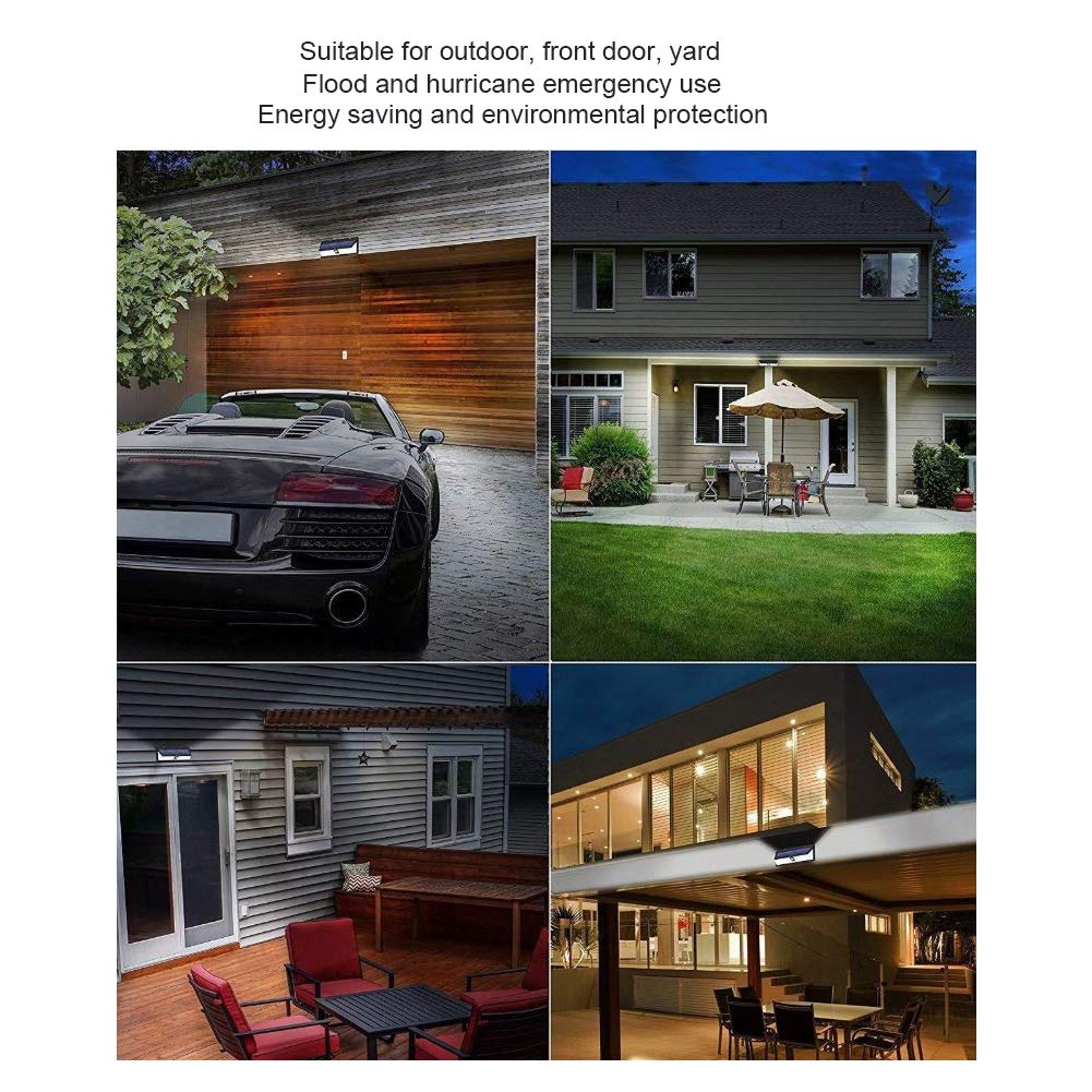 Solar Powered Outdoor Lights with Motion Sensor - Waterproof LED Wall Lights for Garden, Yard, and Security - Perfect for Pathways, Patios, and Home Safety