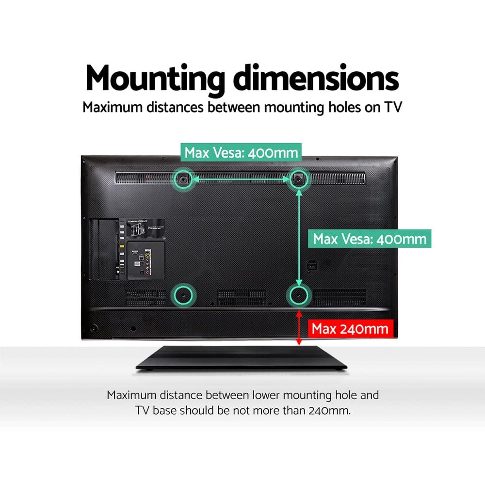 Adjustable Table Top TV Swivel Mount Stand - Universal Flat Screen Monitor Bracket for 13-42 Inch TVs - Perfect for Living Room, Bedroom, or Office Setup