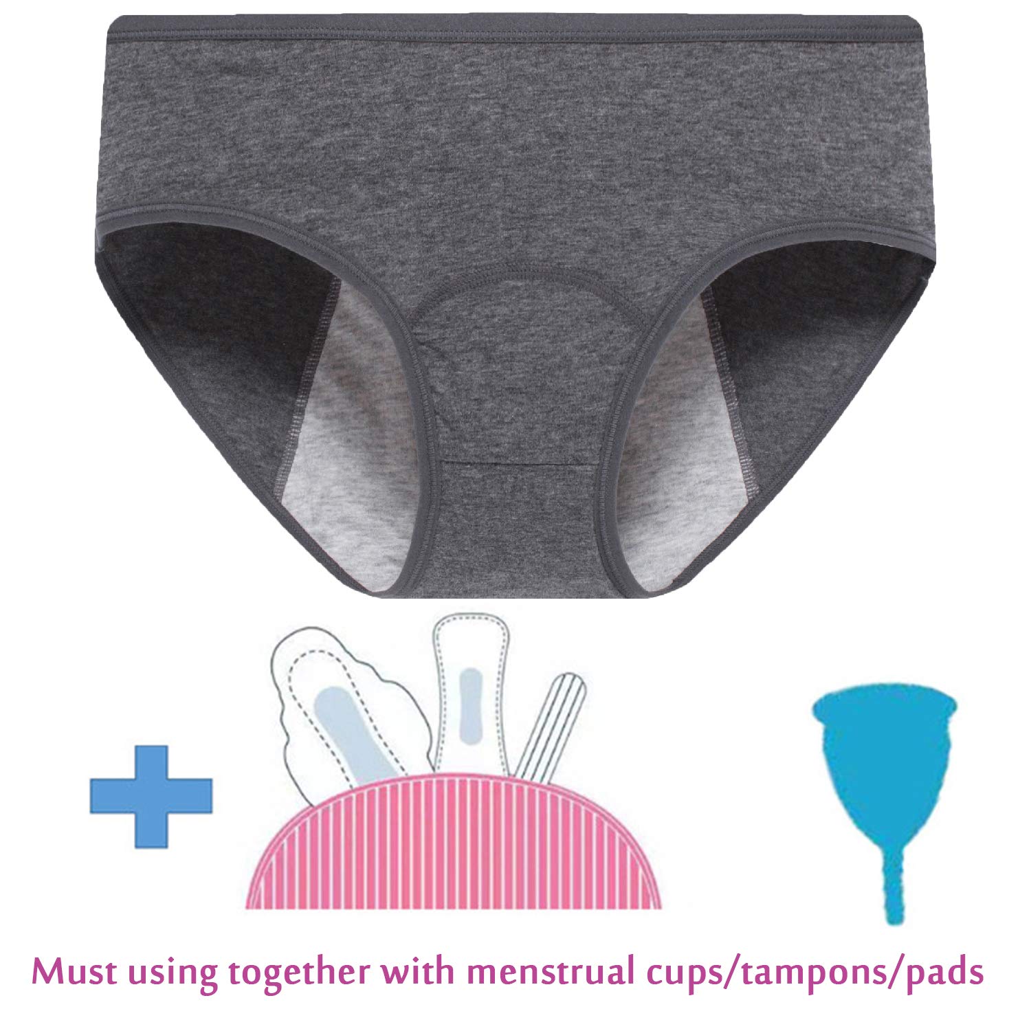 Teen Girls Period Underwear - Soft Cotton Briefs for Teens & Women | Comfortable Daily Wear