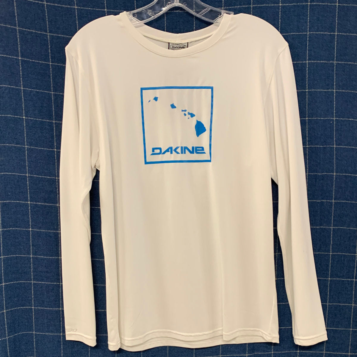 Men's Rash Guard Long Sleeve UV Protection Swim Shirt - Dakine H2O Loose Fit White for Surfing, Swimming & Water Sports