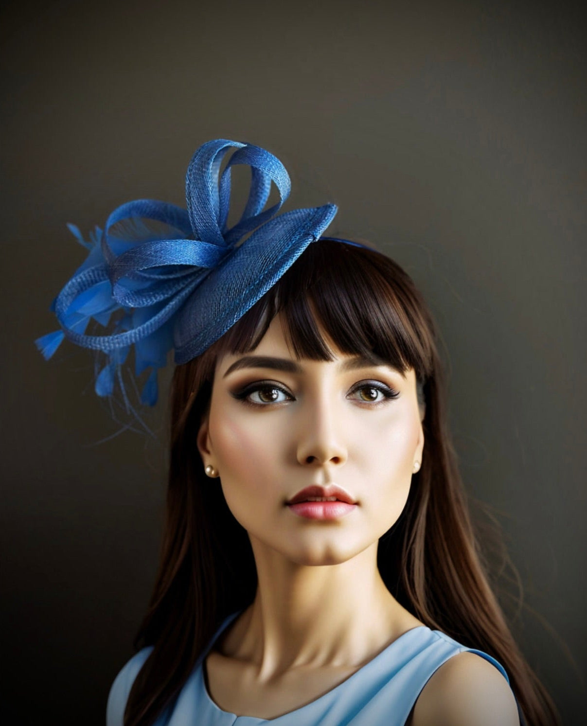Elegant Blue Tea Party Fascinator Hat for Women - Perfect for Afternoon Tea, Bridal Showers & Garden Parties
