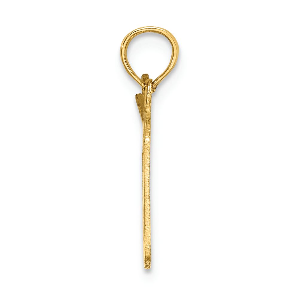 FJC Finejewelers 14k Yellow Gold Drum Sticks Polish Engraved Charm Pendant - Perfect for Musicians, Music Lovers & Jewelry Collectors - Great Gift for Birthdays, Anniversaries & Special Occasions