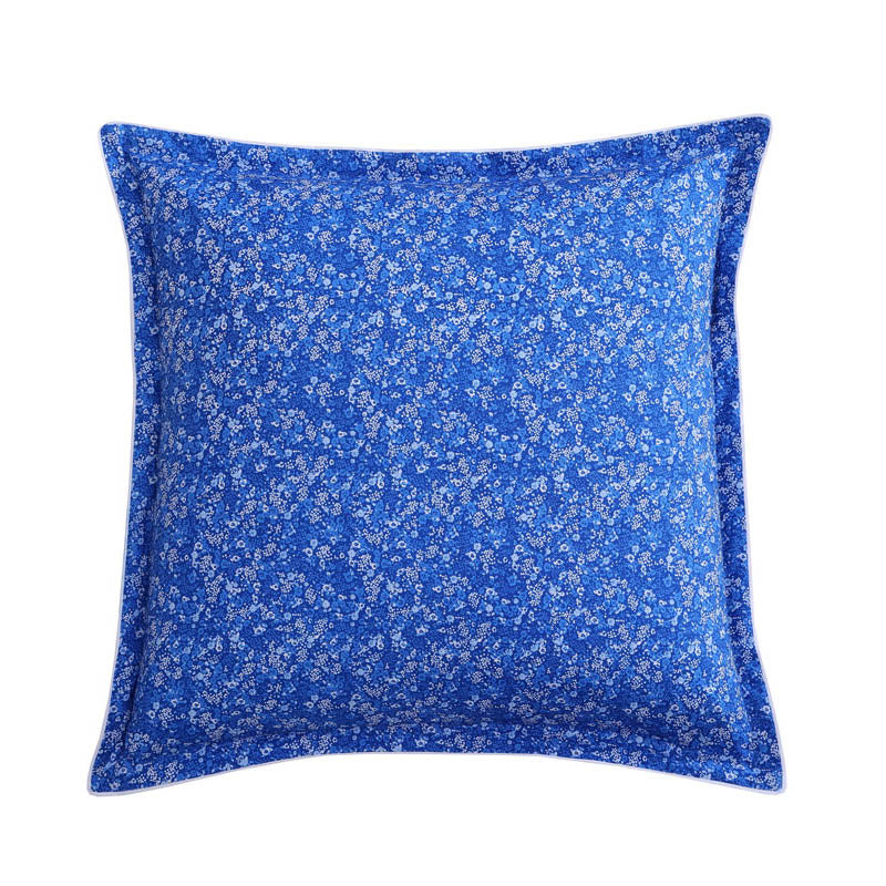 Premium Hiromi Blue European Pillowcase Set - 100% Cotton Luxury Bedding by Logan & Mason - Perfect for Master Bedroom, Guest Room & Airbnb Decor