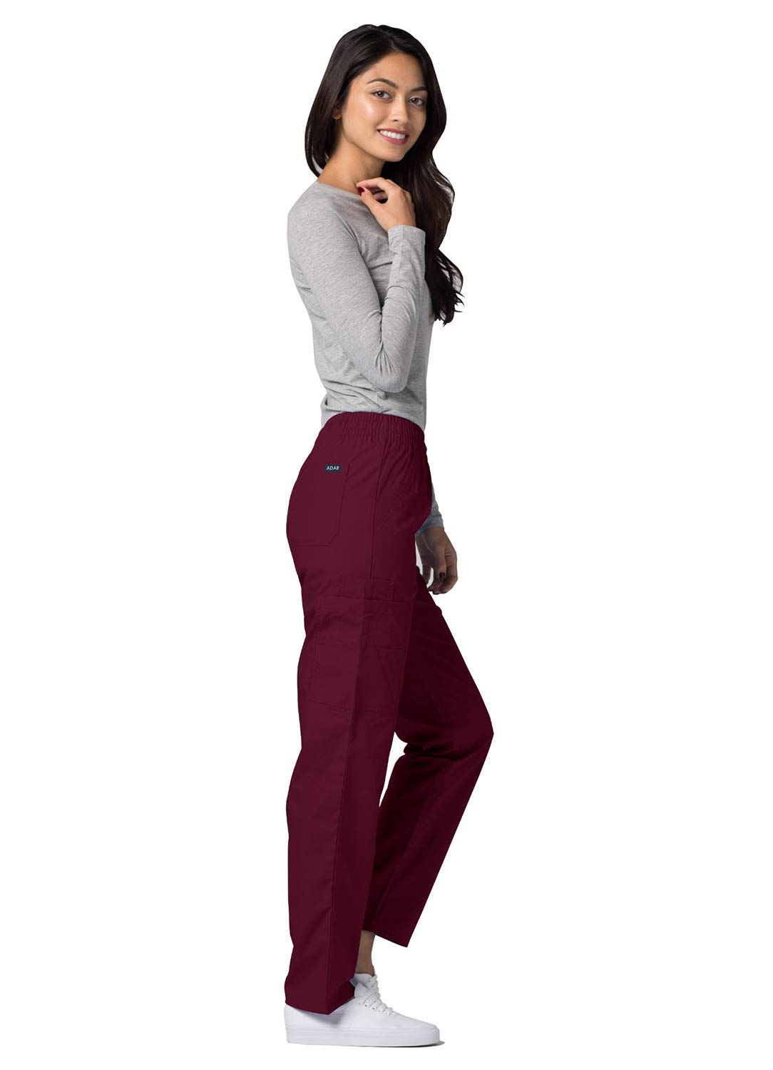 Adar Women's Universal Scrubs - Comfortable Tapered Cargo Scrub Pants for Nurses, Doctors & Healthcare Professionals | Perfect for Hospital Shifts & Medical Work