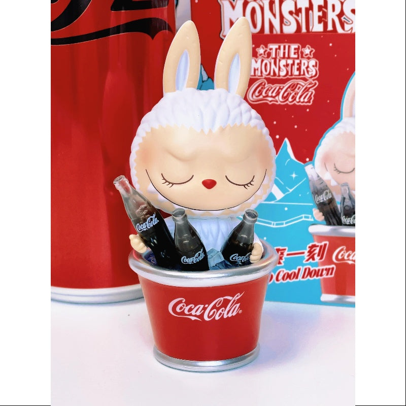 Labubu The Monsters Coca Cola Series Time to Cool Down - Limited Edition Vinyl Art Toy Figure for Collectors, Perfect for Home Decor, Office Display, and Gift Giving