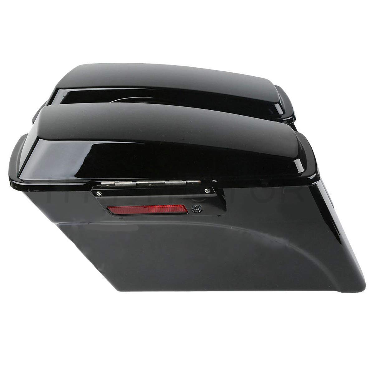 HTTMT HL1584-001+SBLK02 Hard Saddle Bags with Lid Latch Keys - Compatible with Harley Davidson Touring, Road King, Road Glide | Durable Motorcycle Storage for Long Rides & Travel Accessories