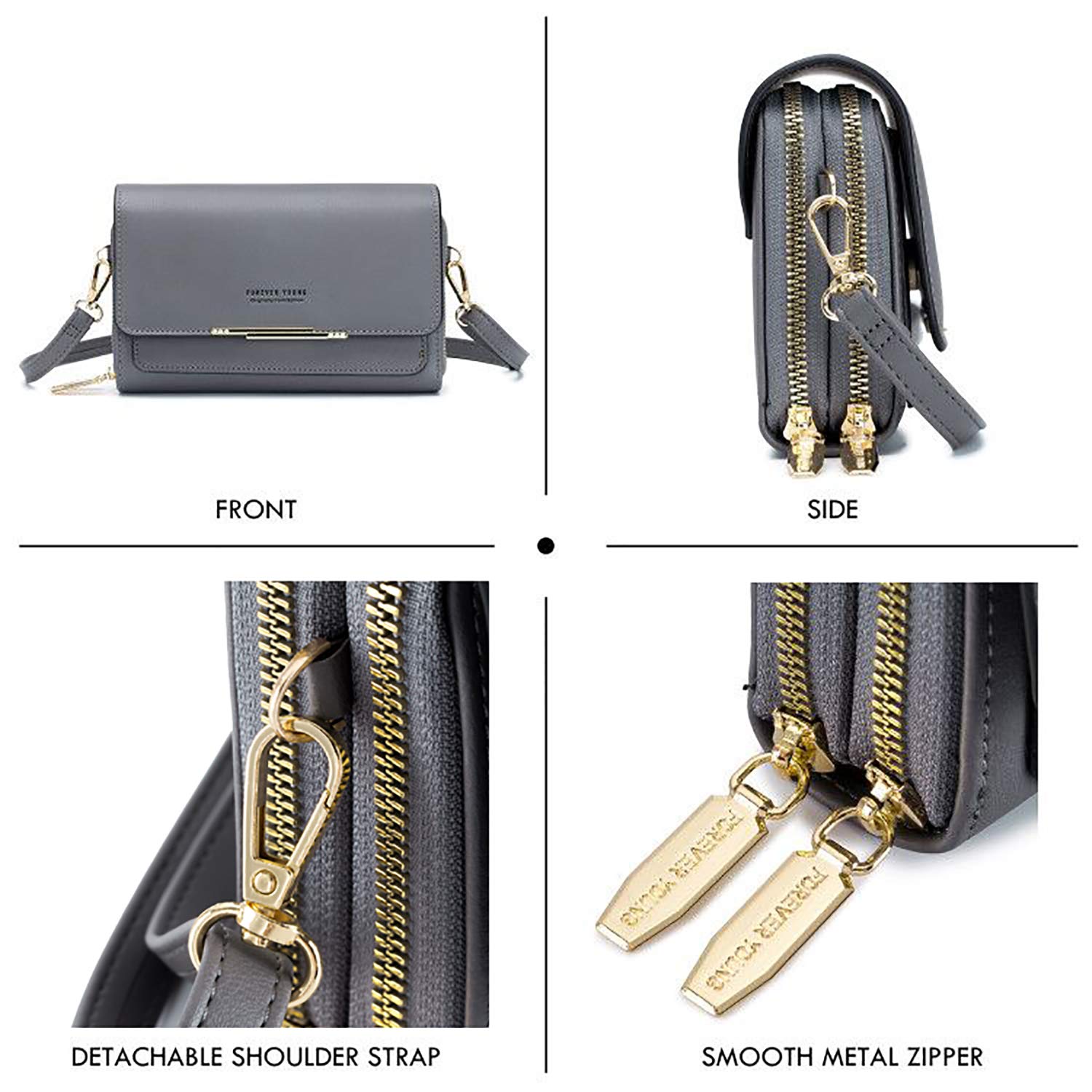 Women's Small Crossbody Bag with Credit Card Slots - Stylish Shoulder Purse for Phone & Wallet - Perfect for Everyday Use, Travel & Shopping