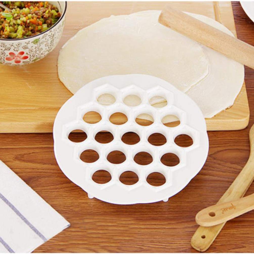 DOITOOL Stainless Steel Russian Pelmeni Maker - 37 Hole Dumpling Mold for Homemade Ravioli, Meat Dumplings & Pelmeni - Perfect for Family Cooking, Party Snacks & Traditional Russian Cuisine (White)