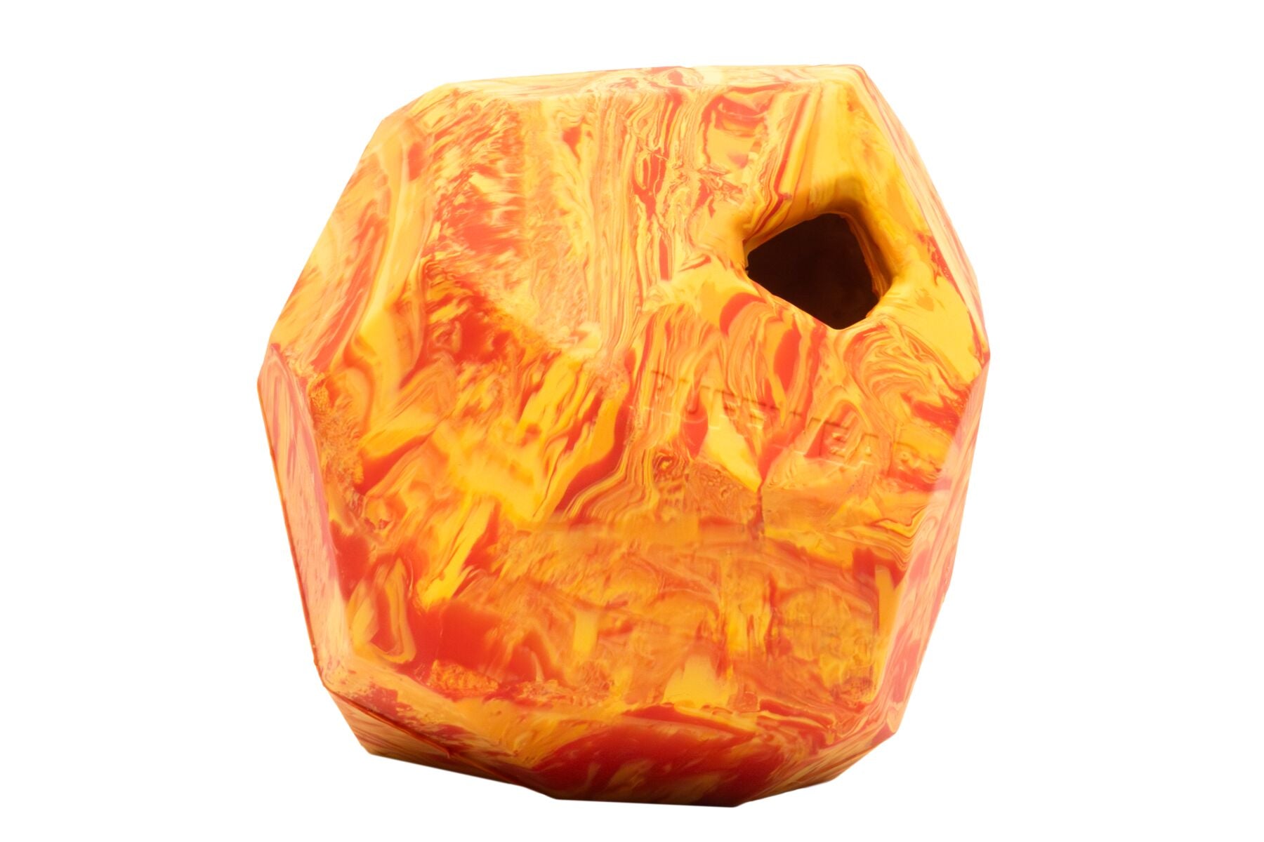 Gnawt a Rock® Naranja Salamandra (Salamander Orange) Ruffwear® Dog Food and Treat Dispenser - Durable Pet Feeder for Outdoor Adventures, Hiking & Camping with Your Dog