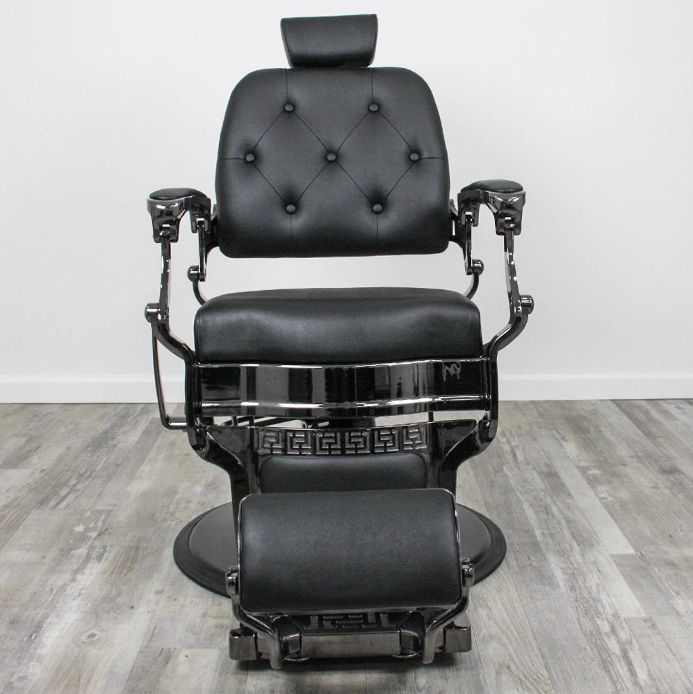 Professional Barber Chair for Salon & Home Use - Heavy Duty Hydraulic Styling Chair with Adjustable Height & Reclining Back - Perfect for Haircuts, Shaves & Styling