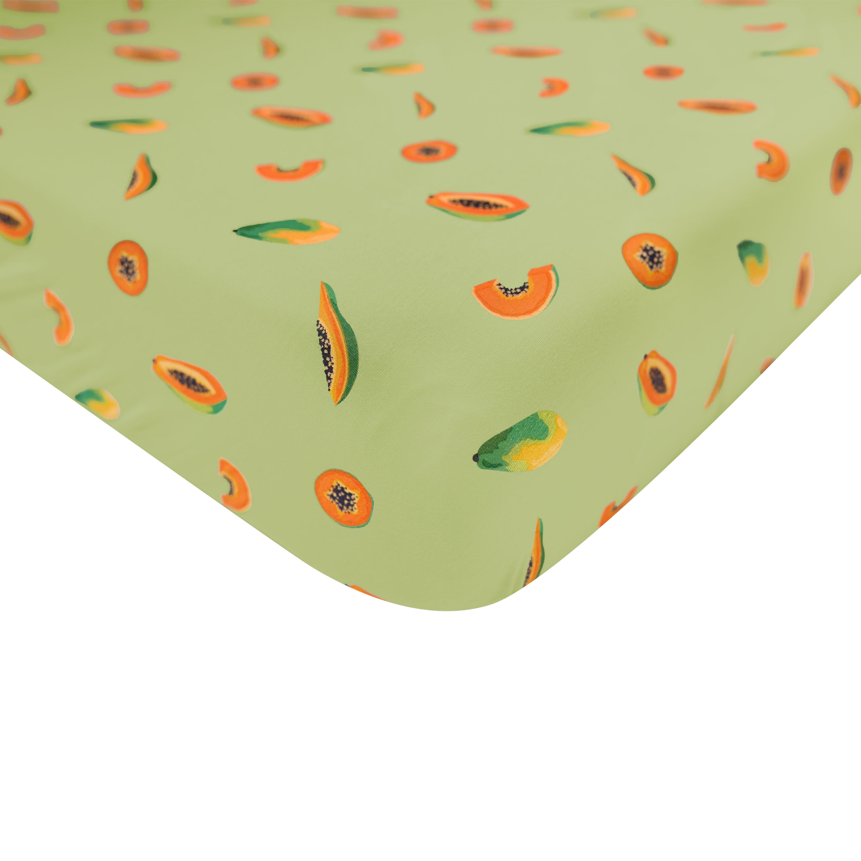 Organic Cotton Crib Sheet in Soft Papaya Color - Breathable & Hypoallergenic Baby Bedding for Safe & Comfortable Sleep - Perfect for Nursery, Daycare & Travel Cribs