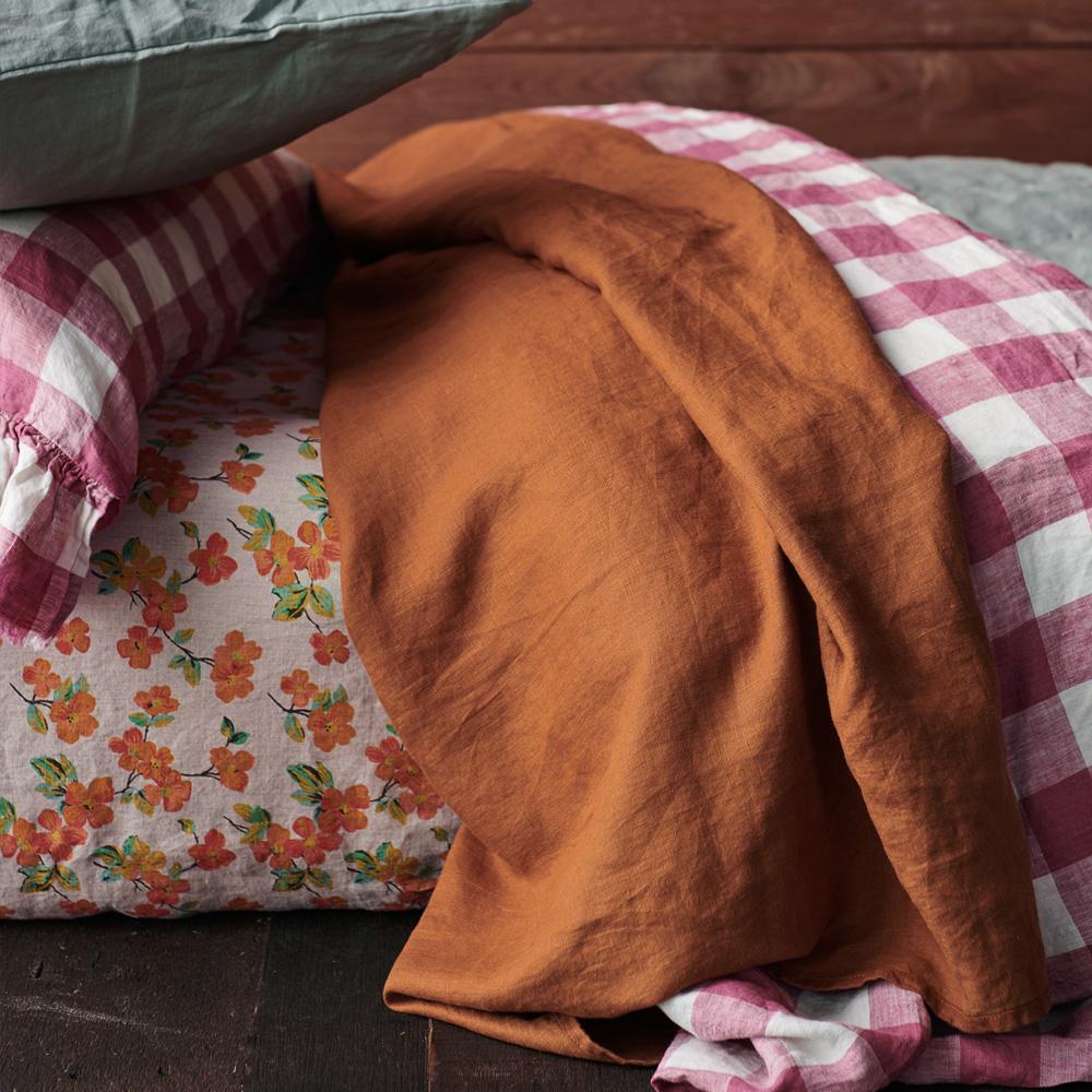 100% Linen Flat Sheet - Breathable & Hypoallergenic Bedding for Hot Sleepers - Perfect for Summer Nights & Allergy Relief