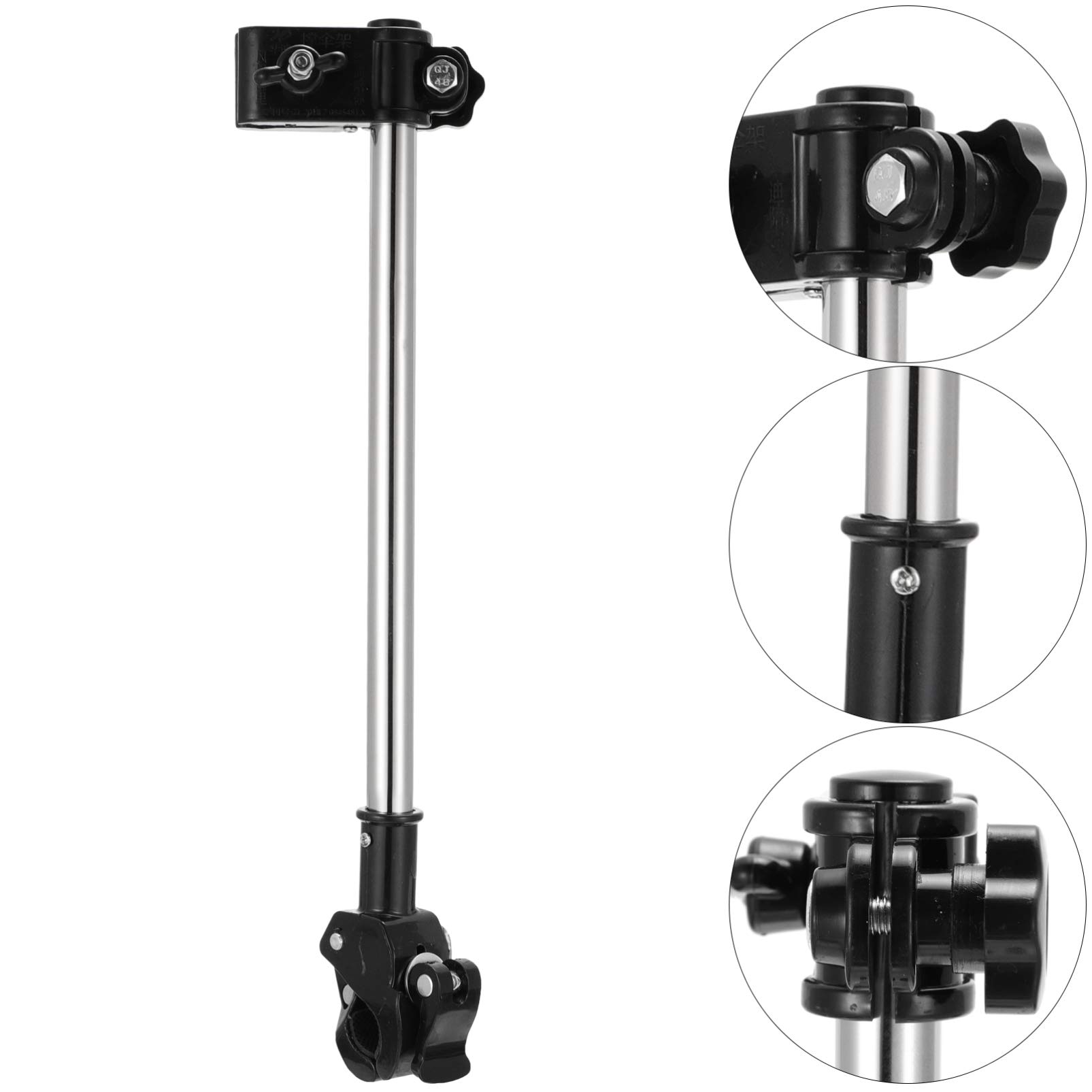 Wakauto Universal Bike Stand & Umbrella Holder - Adjustable Bicycle Mount for Strollers, Wheelchairs & More - Durable Black Frame for Outdoor Cycling, Walking & Picnics