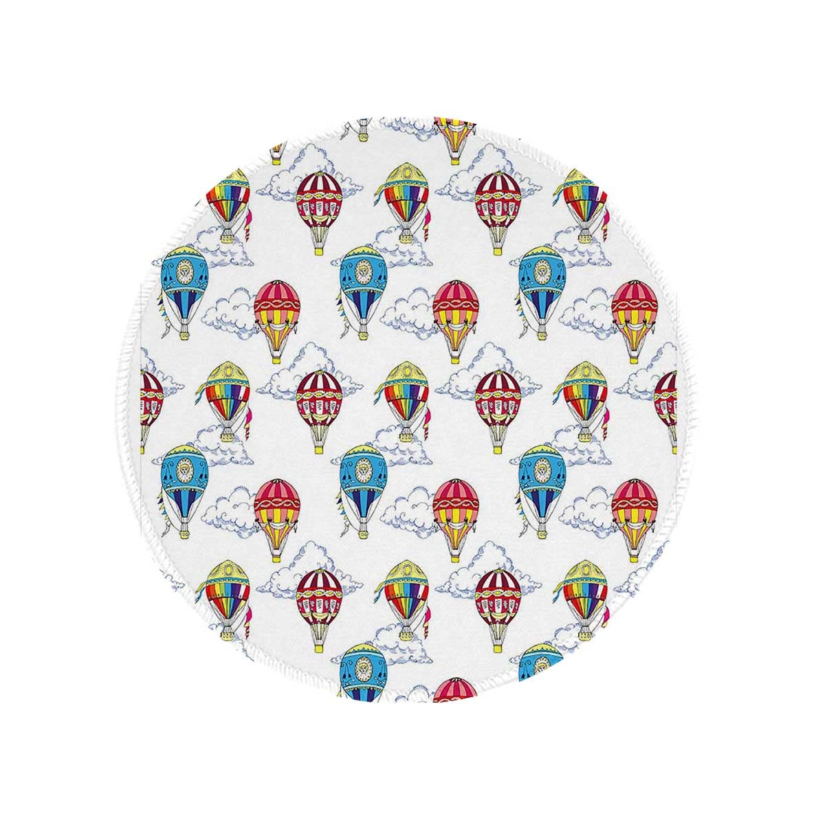 Round Mouse Pad for Wireless Mouse - Small Cute Desk Mousepad with Cloud & Hot Air Balloon Design, 7.9x7.9x0.12 Inches (2 Pack) - Perfect for Home Office, Gaming & Workspace Accessories