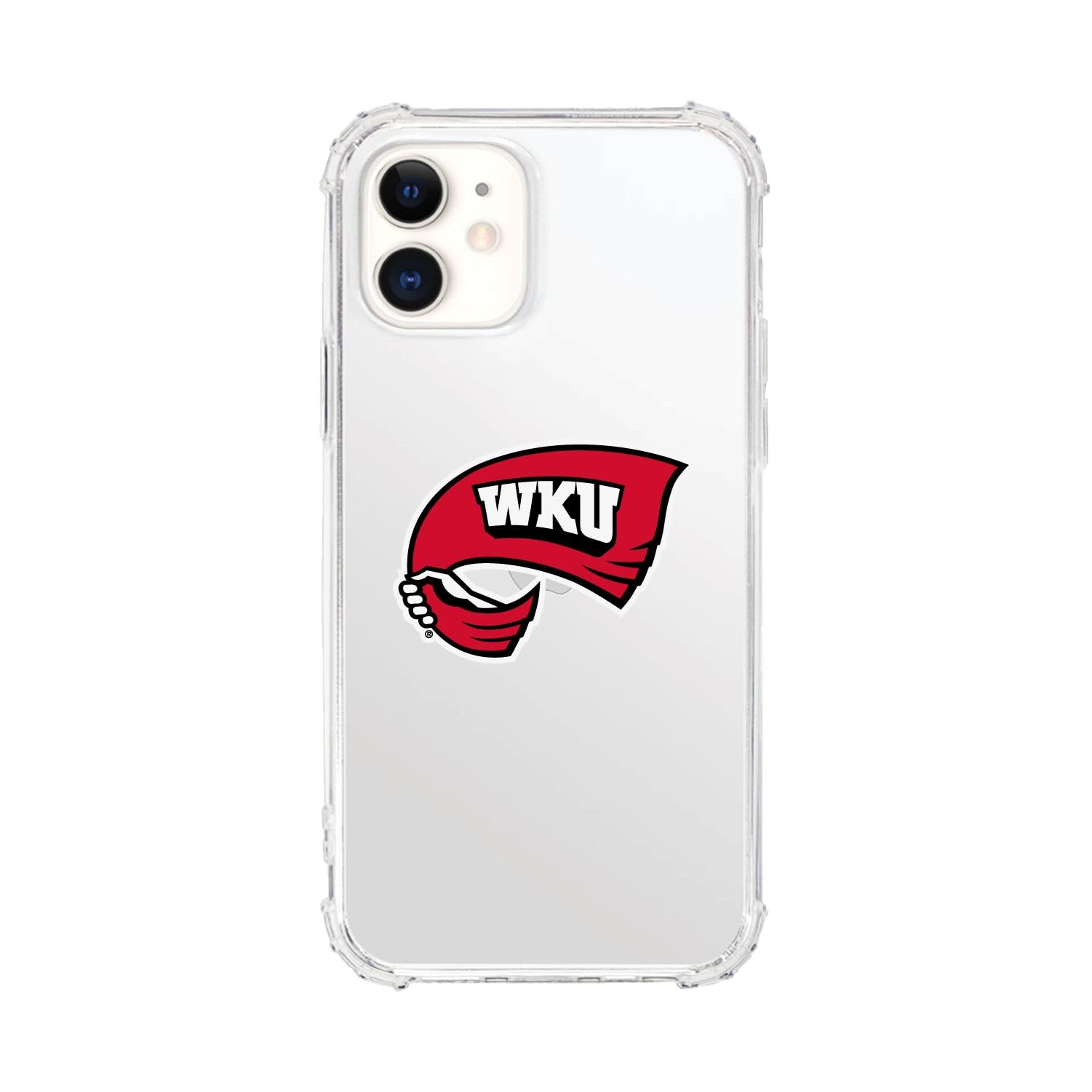 OTM Essentials Durable Phone Case for iPhone 13 Pro - Shockproof Protective Cover with Tough Edge in Classic White | Western Kentucky University WKU Themed | Perfect for Daily Use, Travel & School