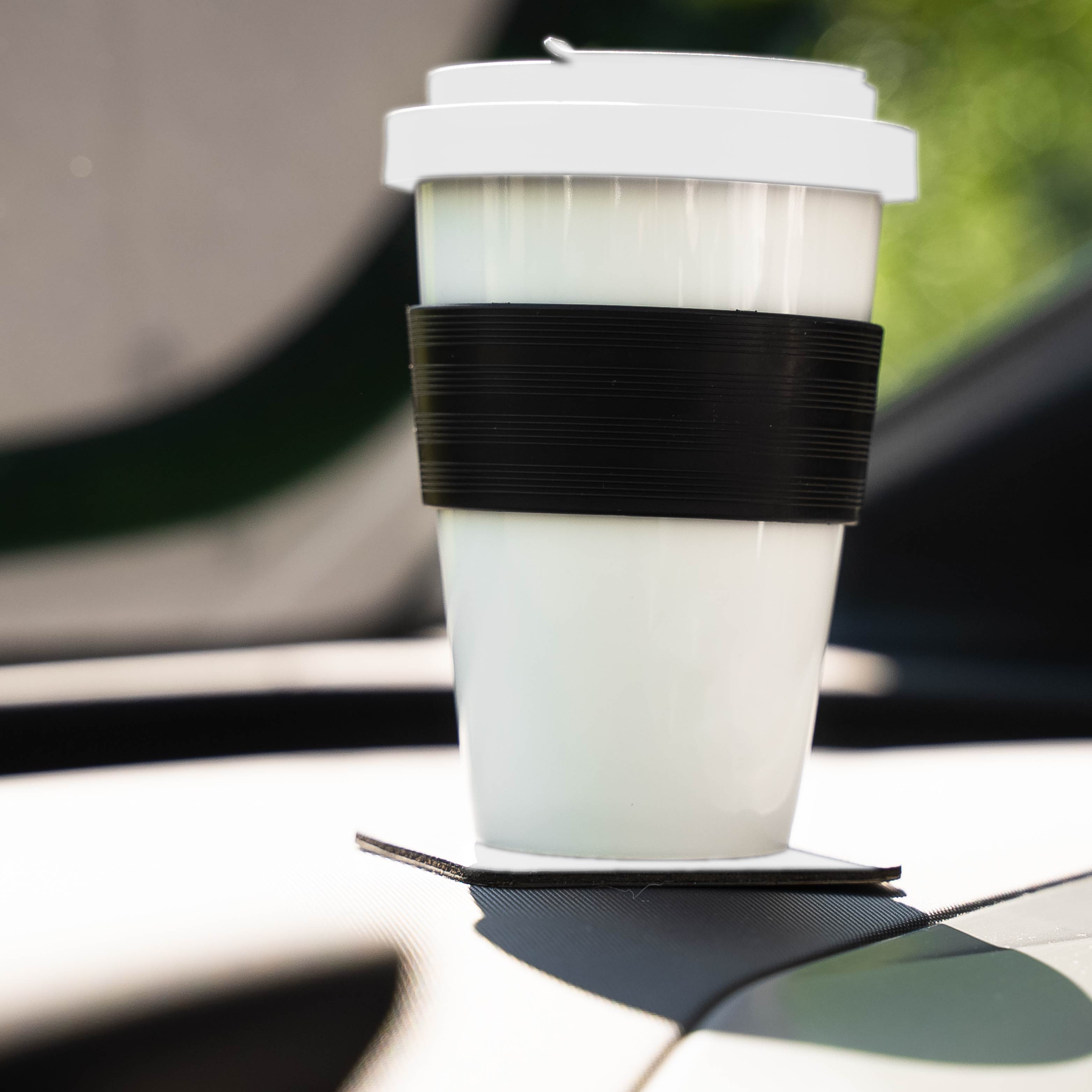 Magnetic Travel Coffee Mug - Insulated Porcelain To Go Cup for Hot & Cold Drinks - Perfect for Commuting, Office, and Outdoor Adventures