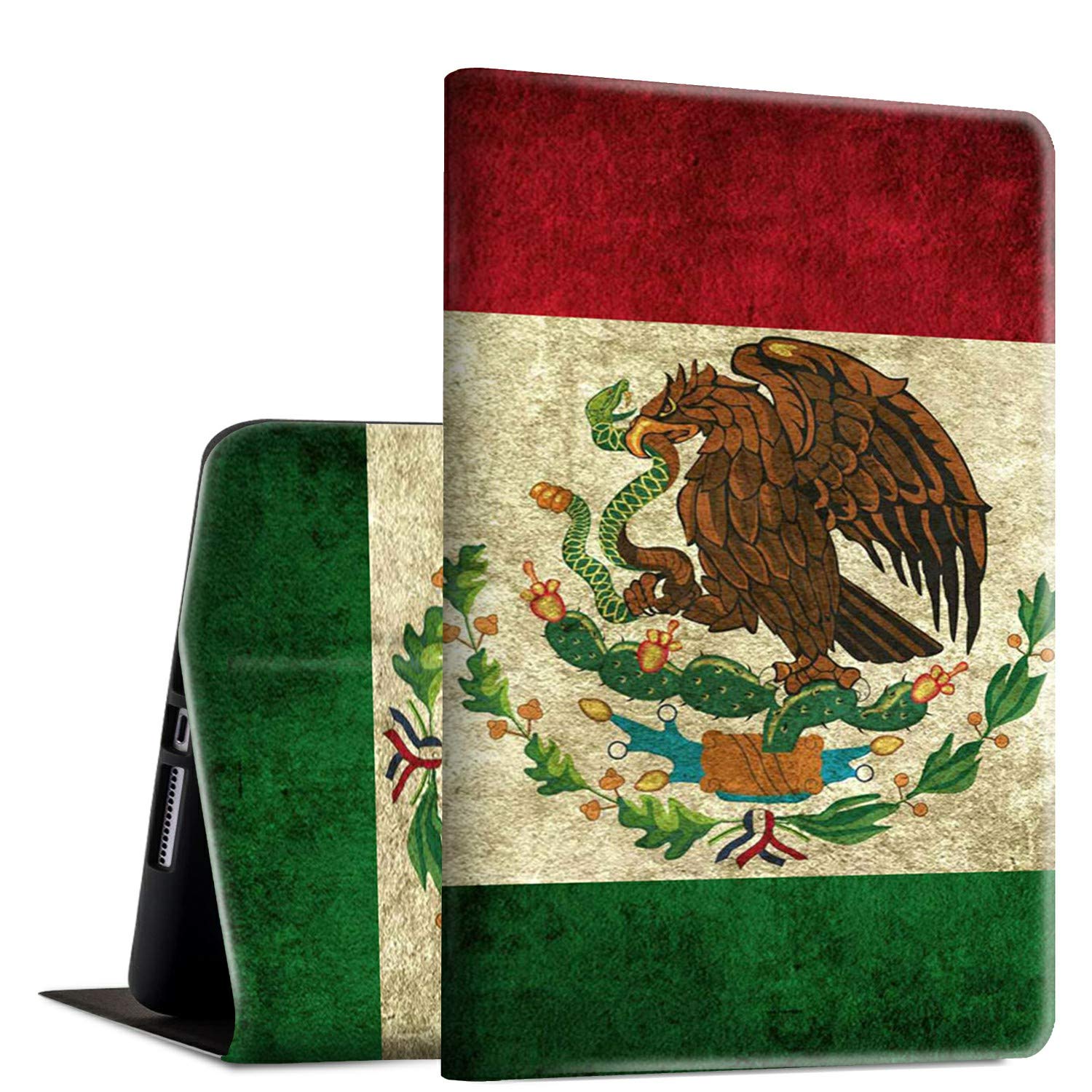 Premium PU Leather Folio Case for iPad Pro 10.5 (2017) & iPad Air 3 (2019) - Slim Smart Cover with Auto Wake/Sleep, Adjustable Stand & Shock-Absorbent TPU - Mexican Flag Design - Perfect for Work, Travel & Home Use