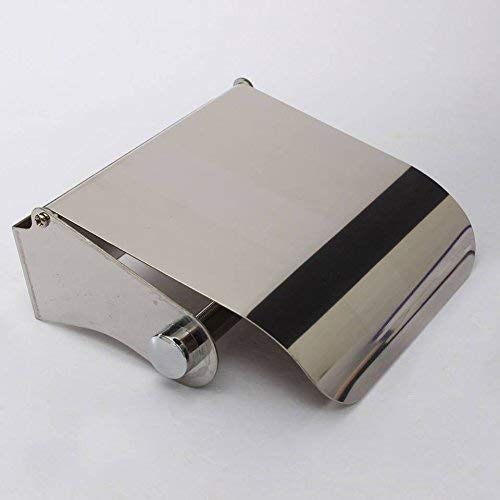 Premium Stainless Steel Toilet Paper Holder with Lid - RSP Quality Bit® Bathroom Tissue Dispenser for Home, Office & Restrooms - Durable & Stylish Silver Finish