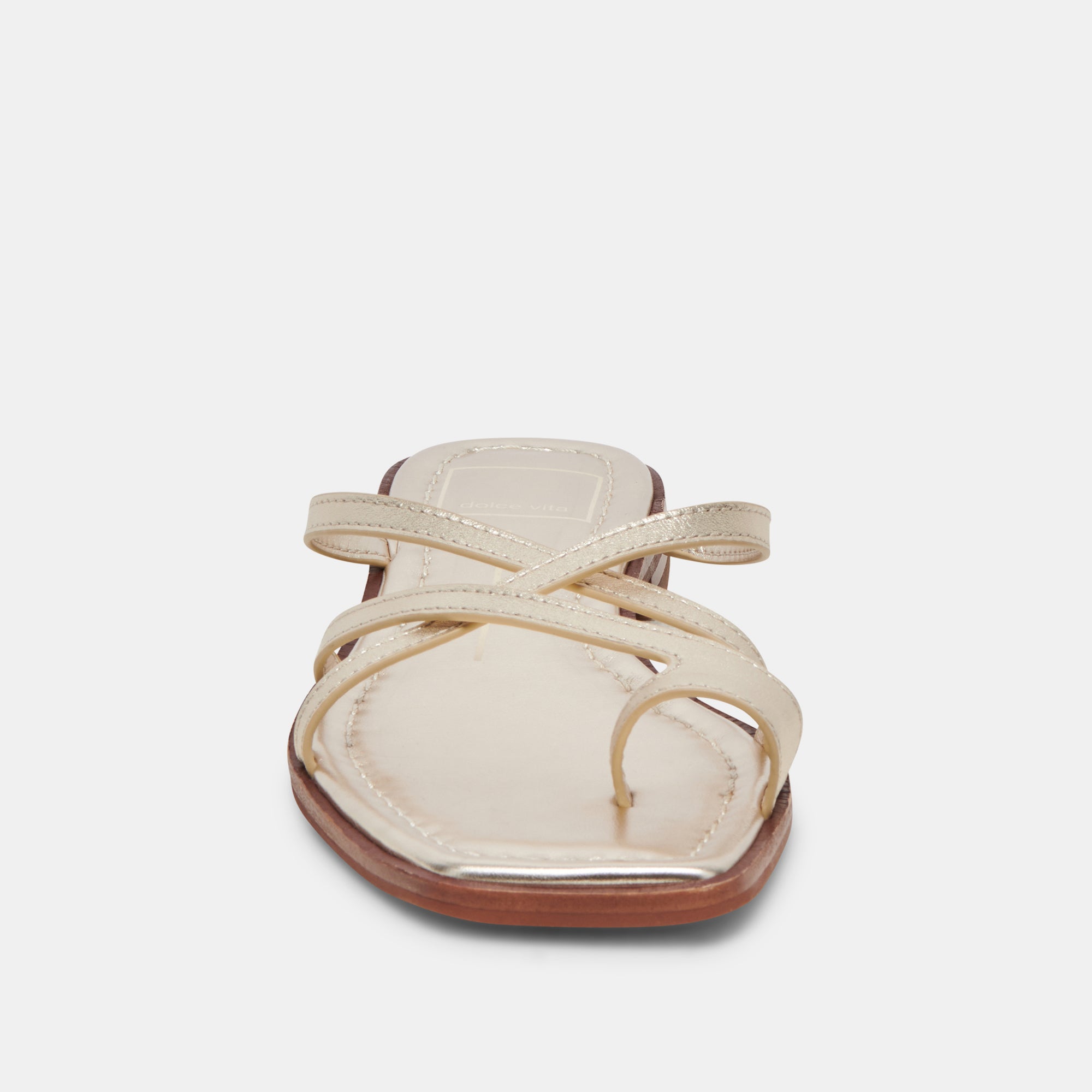 Indigo Sandals - Gold Distressed Leather Women's Fashion Sandals for Summer, Beach & Casual Outings