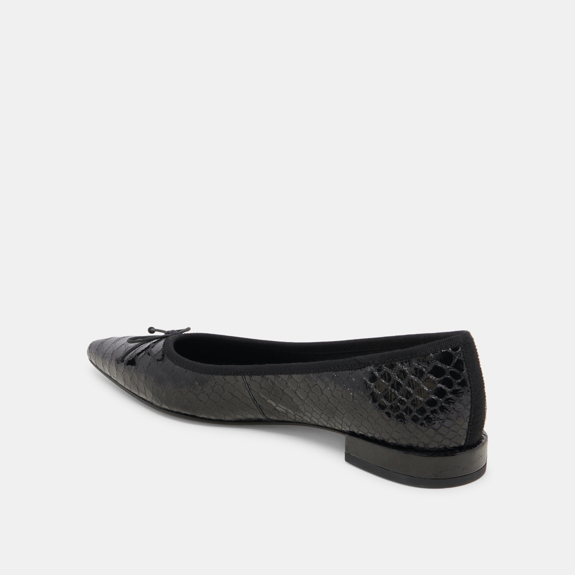 PALANI Women's Ballet Flats - Midnight Snake Embossed Leather Loafers for Comfort & Style | Perfect for Work, Office & Casual Outfits