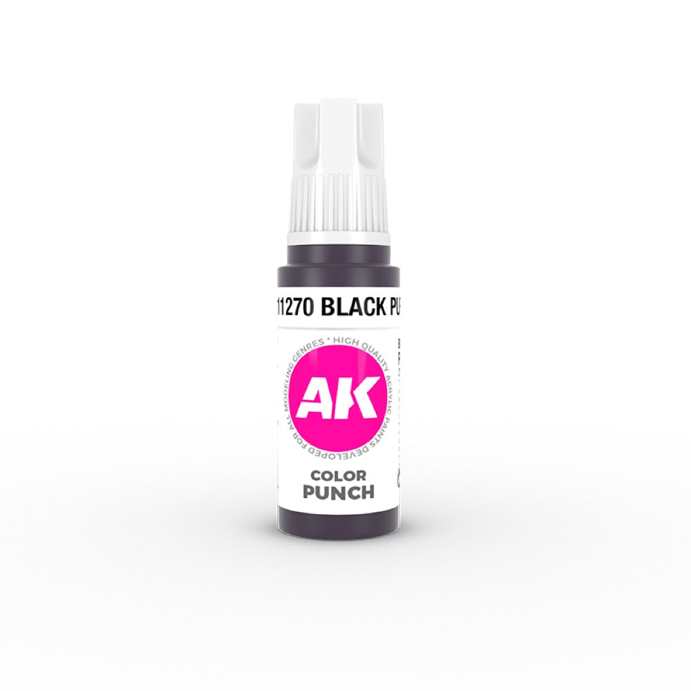 AK Interactive AK11270 Ultra Pigmented Black Purple Acrylic Paint - 17ml (3rd Gen) for Miniature Painting, Scale Models & Warhammer Figurines